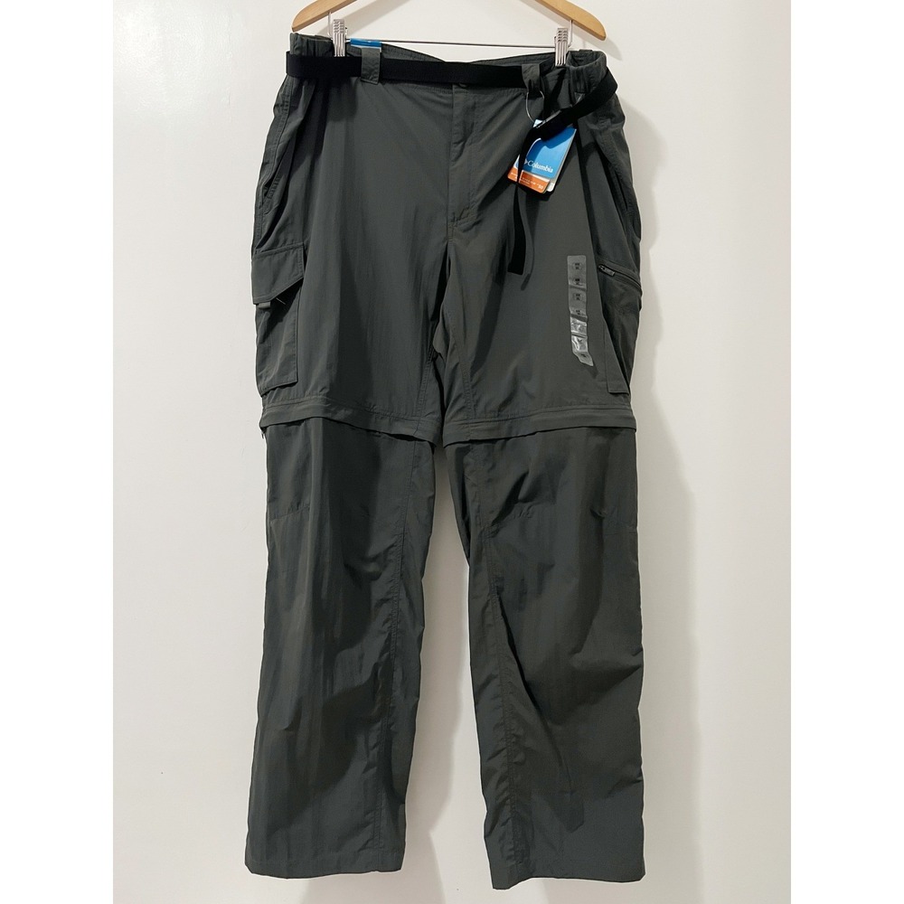 Columbia Silver Ridge II Convertible Pants Mens 44x34 Grill Grey Hiking Cargo